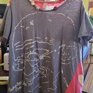 Magnolia Pearl Gray and Red Short Sleeve Tee